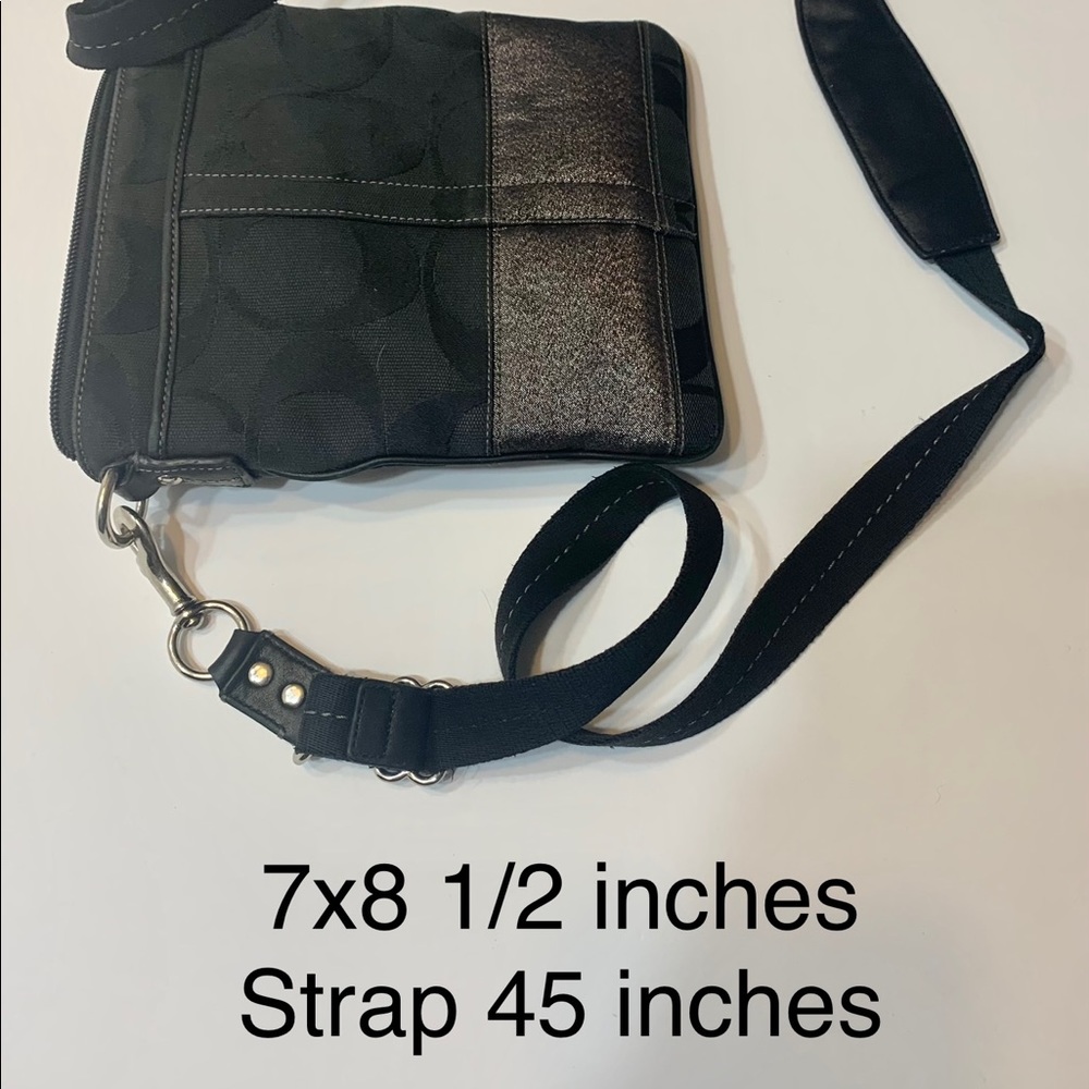 Coach Black and silver Crossbody purse